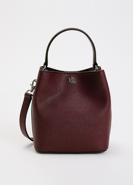 Ralph Lauren Reese Small handtas van leer met afneembare schouderriem