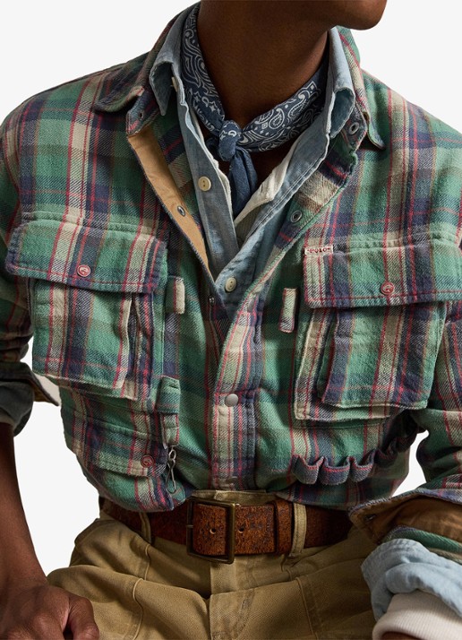 Ralph Lauren Regent custom fit overhemd met streepprint - detail 5 7339 green pink multi / groen