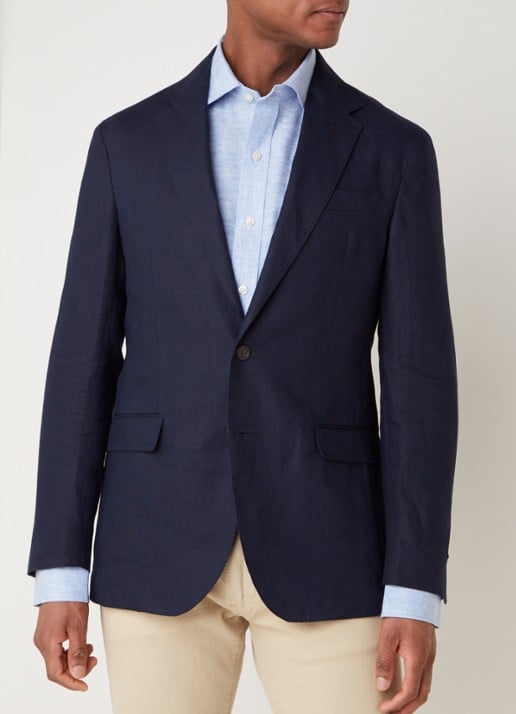Ralph Lauren Regular fit colbert van linnen met klepzakken