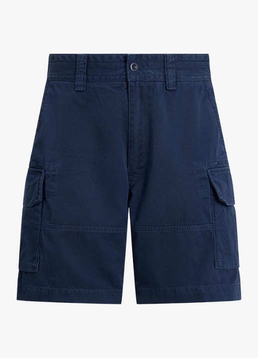 Ralph Lauren Regular fit korte cargobroek - voorkant newport navy