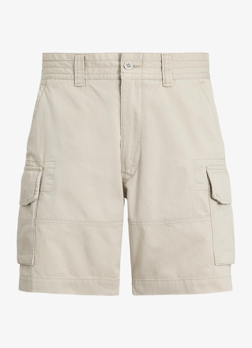 Ralph Lauren Regular fit korte cargobroek - voorkant 4 classic stone-2xdy