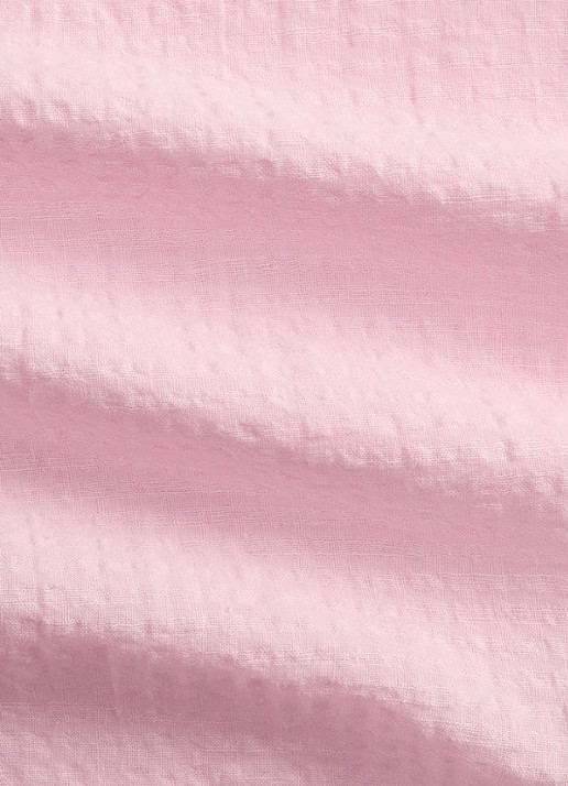 Ralph Lauren Regular fit overhemd in linnenblend met borstzak en logoborduring - detail 4 carmel pink / roze