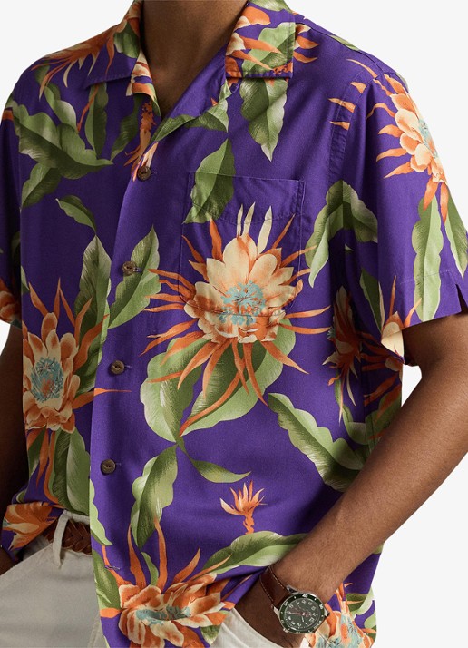 Ralph Lauren Regular fit overhemd met bloemenprint - detail 5 purple south floral