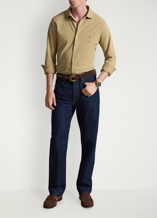 Ralph Lauren Regular fit overhemd met logo - detail rl khaki / khaki