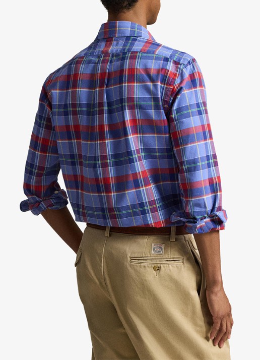 Ralph Lauren Regular fit overhemd met logoborduring - achterkant 2 donkerblauw