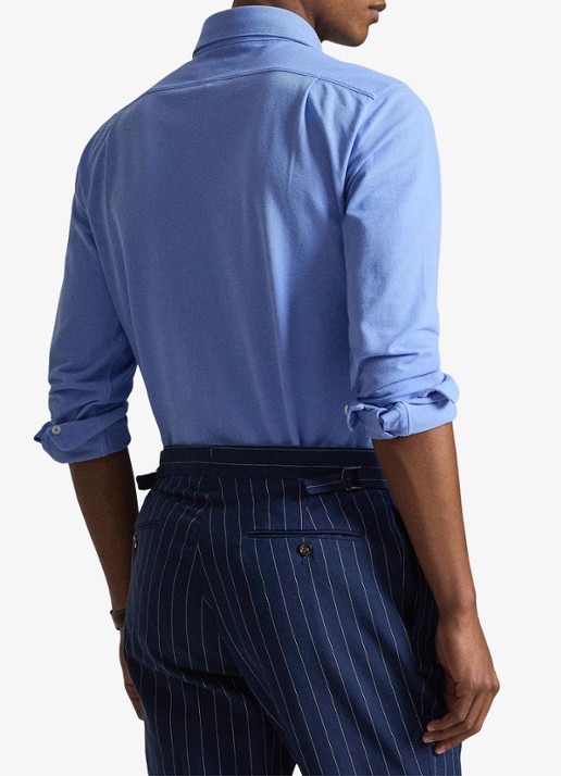 Ralph Lauren Regular fit overhemd met logoborduring - achterkant canvas blue / blauw