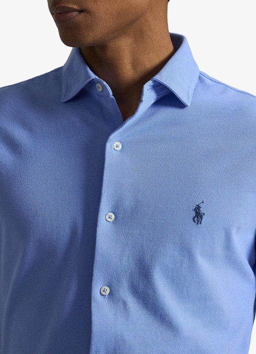 Ralph Lauren Regular fit overhemd met logoborduring - detail 3 canvas blue / blauw