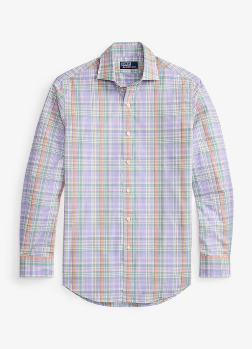 Ralph Lauren Regular fit overhemd met print - voorkant 7123b lavender orange / lavendel