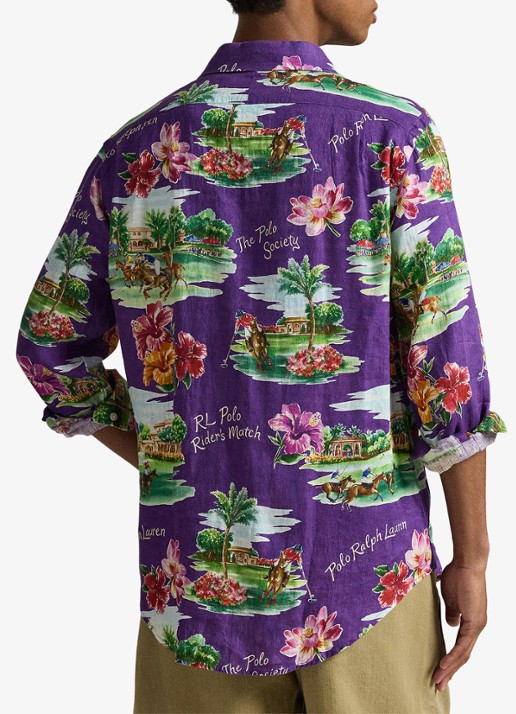 Ralph Lauren Regular fit overhemd met print - achterkant 3 paars