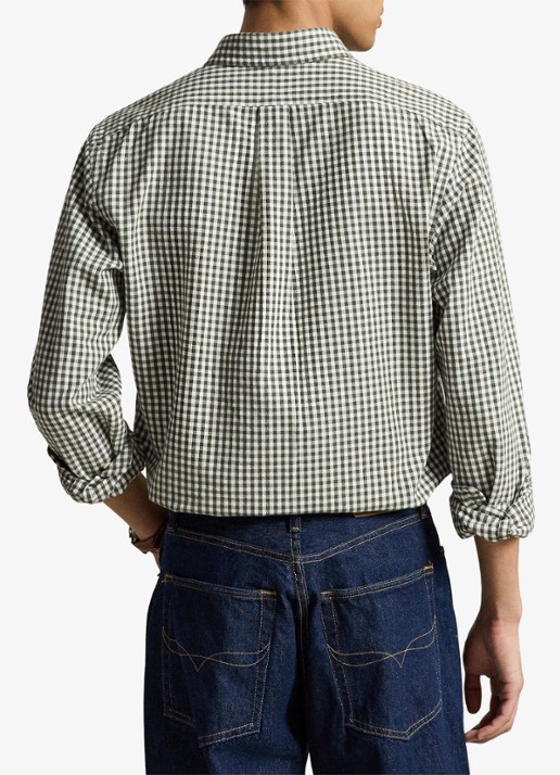 Ralph Lauren Regular fit overhemd met ruisedessin - achterkant grijs