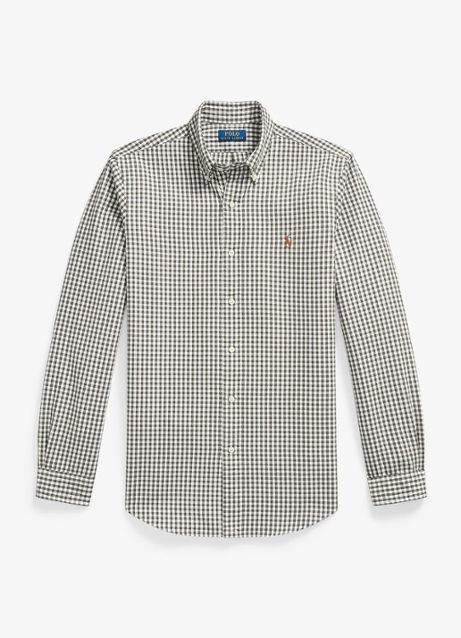 Ralph Lauren Regular fit overhemd met ruisedessin - voorkant 4 grijs