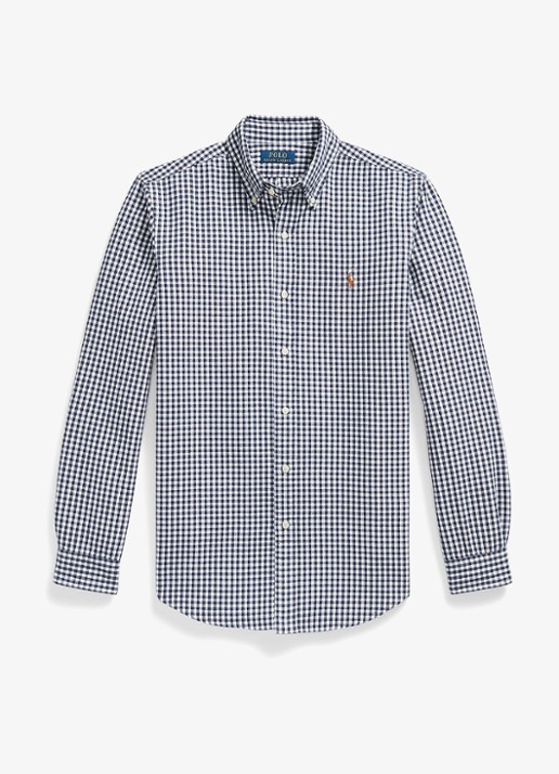 Ralph Lauren Regular fit overhemd met ruisedessin - voorkant 6 grijs