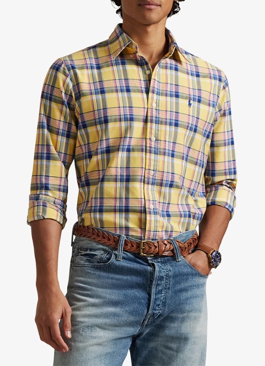 Ralph Lauren Regular fit overhemd met ruitdessin en logoborduring