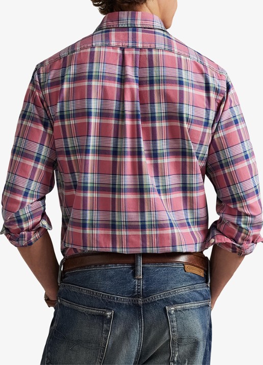 Ralph Lauren Regular fit overhemd met ruitdessin en logoborduring - achterkant 3 roze