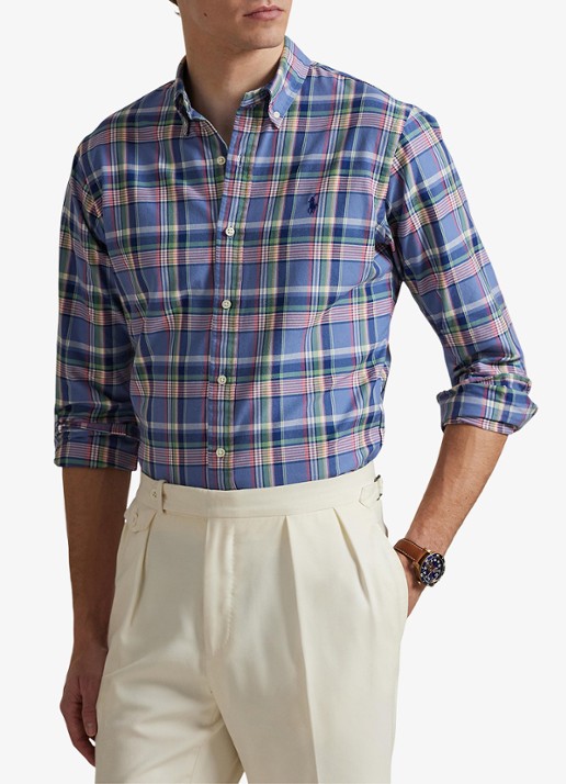 Ralph Lauren Regular fit overhemd met ruitdessin en logoborduring