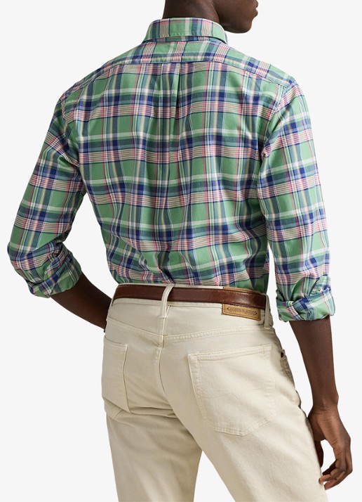 Ralph Lauren Regular fit overhemd met ruitdessin en logoborduring - achterkant 5 groen