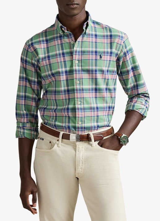 Ralph Lauren Regular fit overhemd met ruitdessin en logoborduring