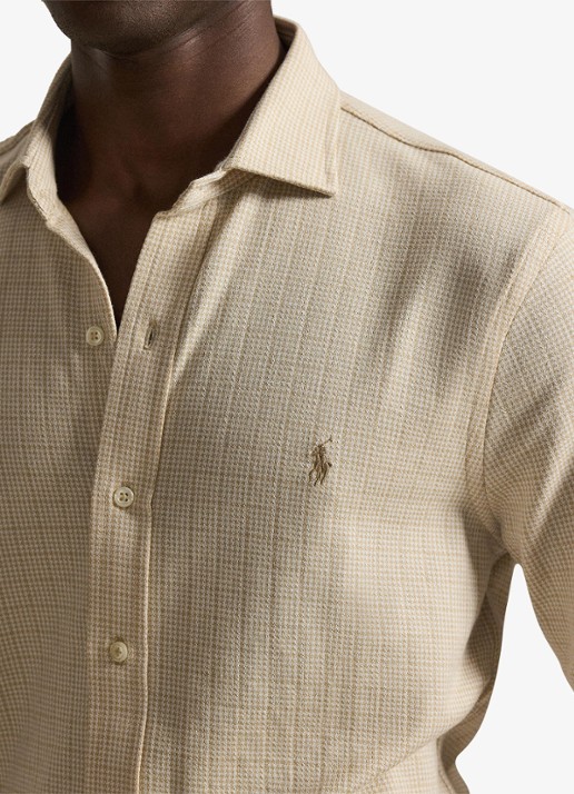 Ralph Lauren Regular fit overhemd met ruitdessin - detail 5 glen plaid-sand dune/white-zypl