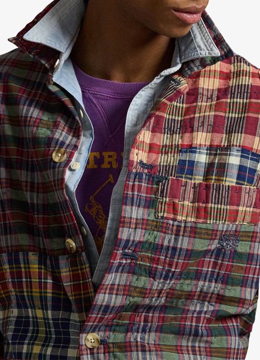 Ralph Lauren Regular fit overhemd met ruitdessin - detail 5 madras piecing / rood