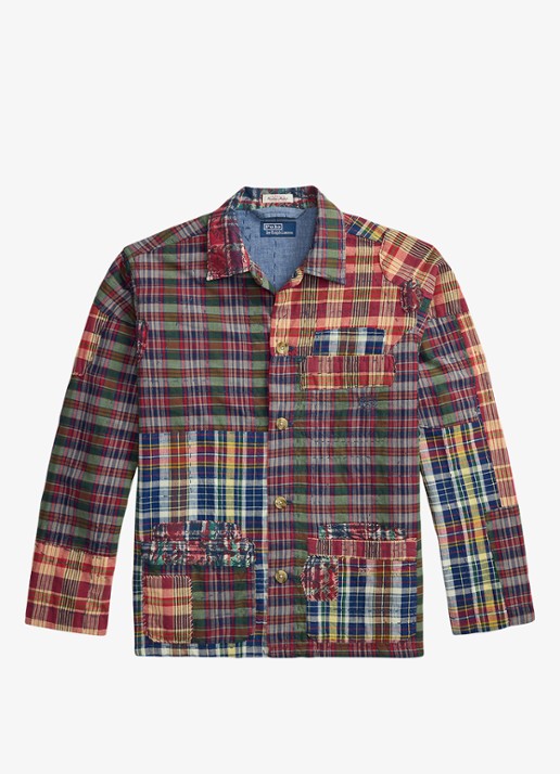 Ralph Lauren Regular fit overhemd met ruitdessin - voorkant 2 madras piecing / rood