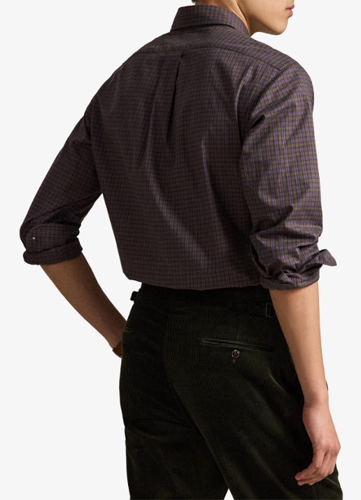 Ralph Lauren Regular fit overhemd met ruitdessin - achterkant 3 7364 olive lavender multi / olijfgroen