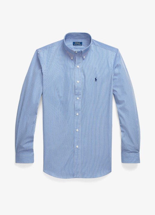 Ralph Lauren Regular fit overhemd met streepprint - voorkant blue / white hairline strip