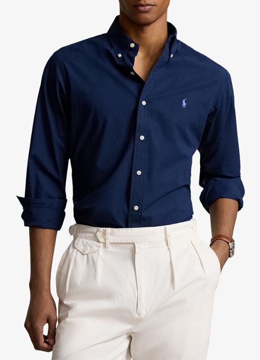 Ralph Lauren Regular fit overhemd met streepprint - detail 4 newport navy / donkerblauw