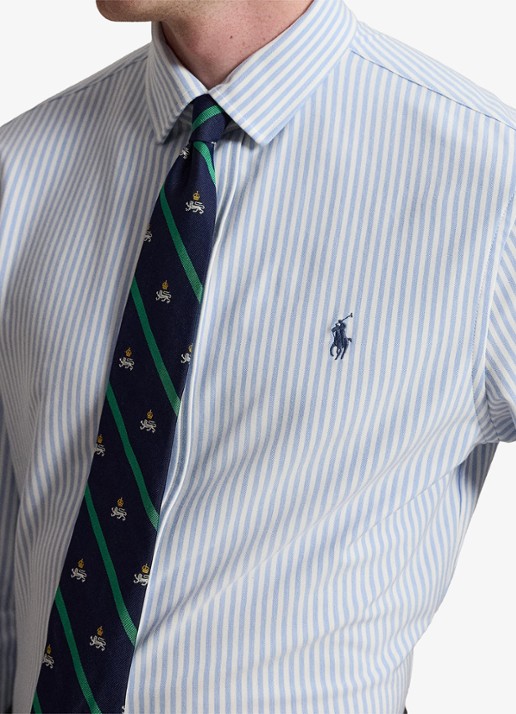 Ralph Lauren Regular fit overhemd met streepprint - detail 3 white/summer blue / lichtblauw