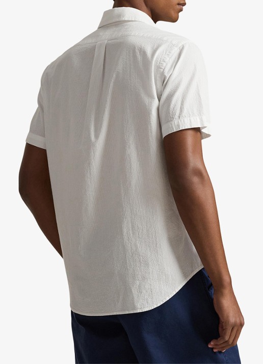 Ralph Lauren Regular fit overhemd met structuur - achterkant 4 wit