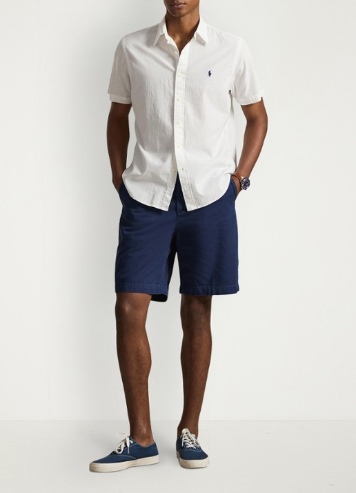 Ralph Lauren Regular fit overhemd met structuur - voorkant 2 wit