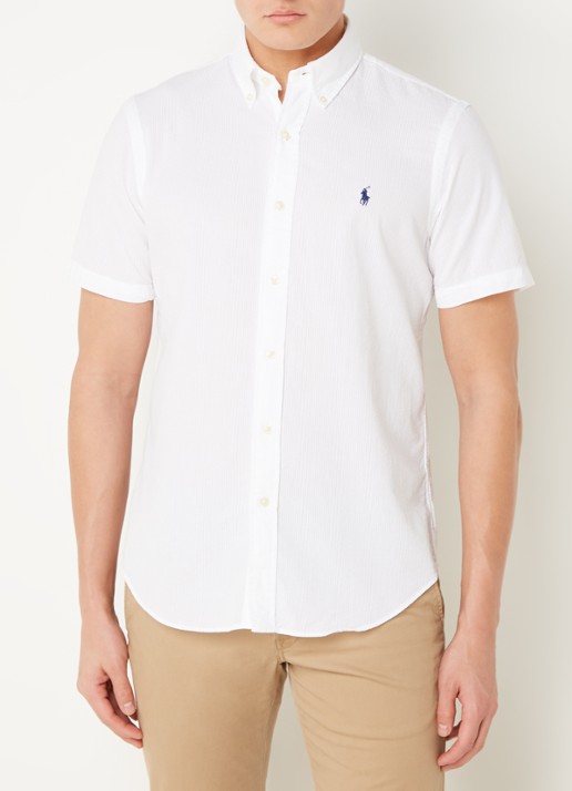 Ralph Lauren Regular fit overhemd met structuur - detail 8 wit
