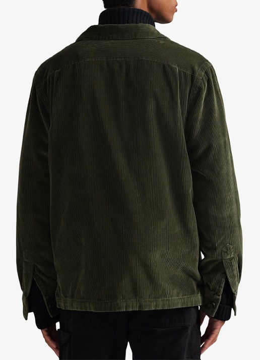 Ralph Lauren Regular fit overshirt van corduroy - achterkant 5 armadillo / legergroen