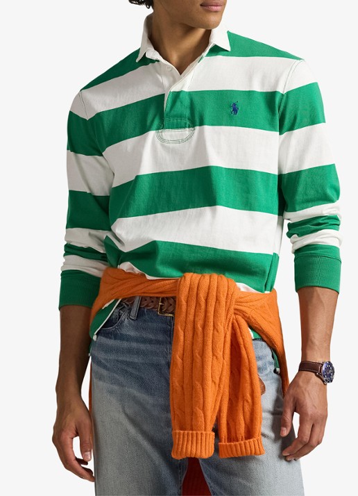 Ralph Lauren Regular fit polo met logo en streepprint