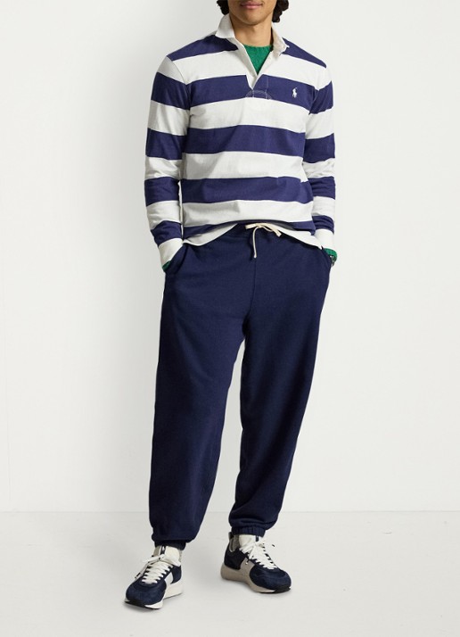 Ralph Lauren Regular fit polo met logo en streepprint - detail 3 trphy crm/bthus nvy / donkerblauw
