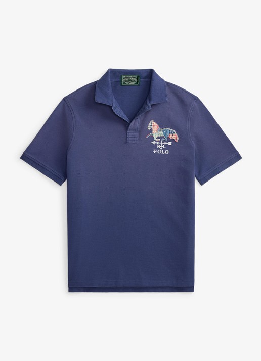 Ralph Lauren Regular fit polo met logo - voorkant 2 light navy / blauw