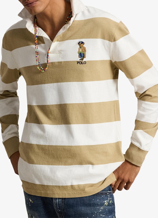 Ralph Lauren Regular fit polo met logoborduring - voorkant 4 camel