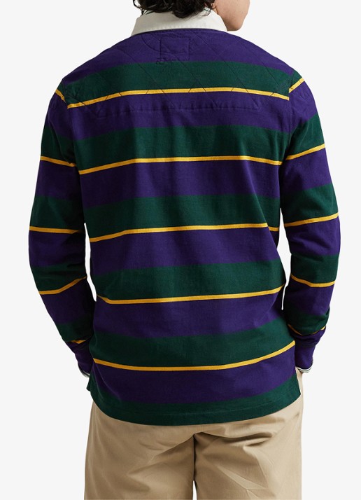 Ralph Lauren Regular fit polo met streepprint - achterkant 3 branford purple multi-3yl4