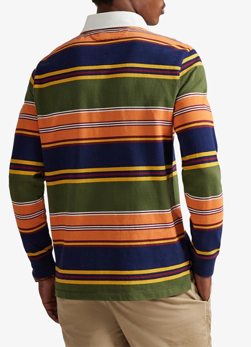 Ralph Lauren Regular fit polo met streepprint - achterkant 5 supply olive multi-3fjr