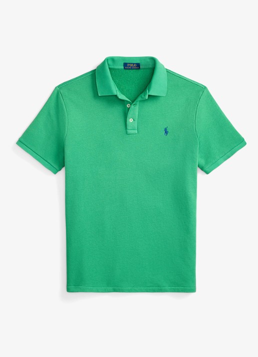 Ralph Lauren Regular fit polo van badstof met logo - voorkant 2 summer emerald / groen