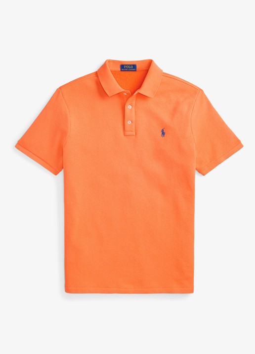 Ralph Lauren Regular fit polo van badstof met logo - voorkant resort orange / oranje