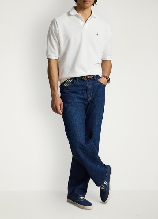 Ralph Lauren Relaxed fit polo met logo - voorkant 3 white / wit