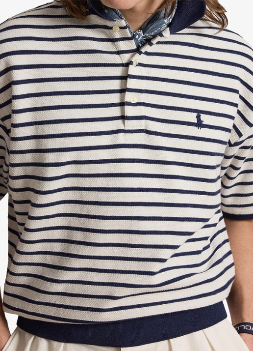 Ralph Lauren Relaxed fit polo met streepprint - detail 2 nevis/newport navy / donkerblauw