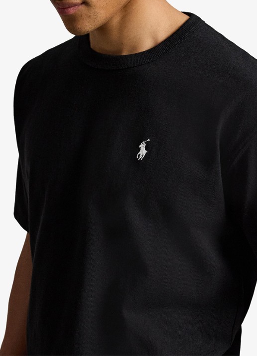 Ralph Lauren Relaxed fit T-shirt met ronde hals - detail 4 polo black / zwart