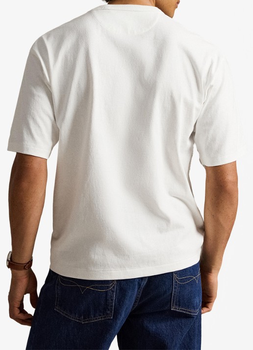 Ralph Lauren Relaxed fit T-shirt met ronde hals - achterkant wit