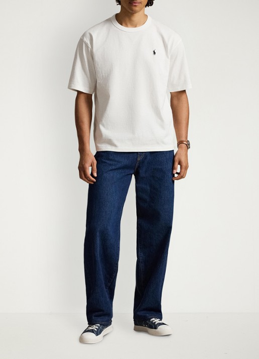 Ralph Lauren Relaxed fit T-shirt met ronde hals - detail 2 wit