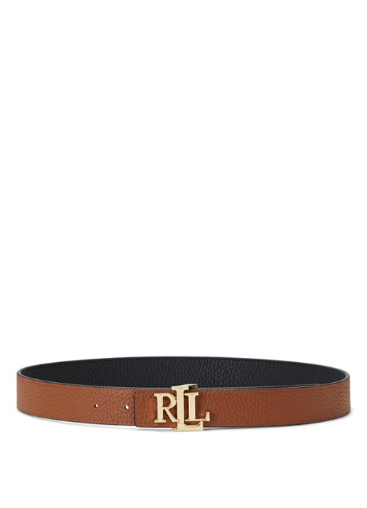 Ralph Lauren Reversible riem van leer met logo