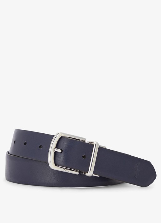Ralph Lauren Reversible riem van leer - detail 2 black / navy