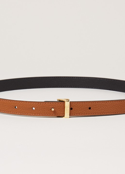 Ralph Lauren Reversible riem van leer - detail 4 zwart