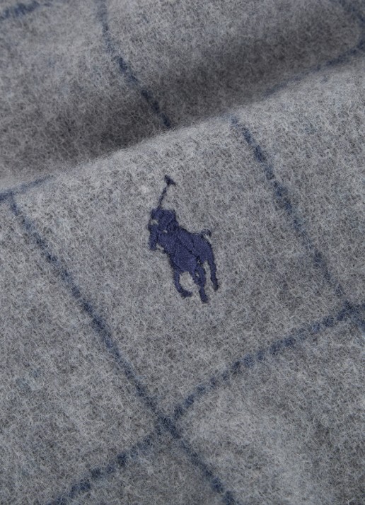 Ralph Lauren Reversible sjaal in wolblend 168 x 25 cm - detail 3 grijs
