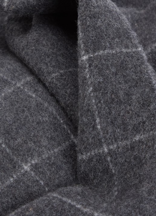 Ralph Lauren Reversible sjaal in wolblend 168 x 25 cm - detail 3 antraciet